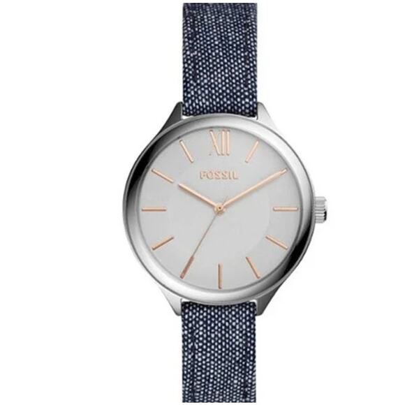 Fossil BQ3364 Suitor Three-Hand Blue Denim Watch - Picture 1 of 4